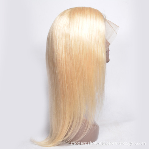 100 Unprocessed Raw Cuticle Aligned Hair Blonde 613 Lace Frontal Wig 100% Human Hair